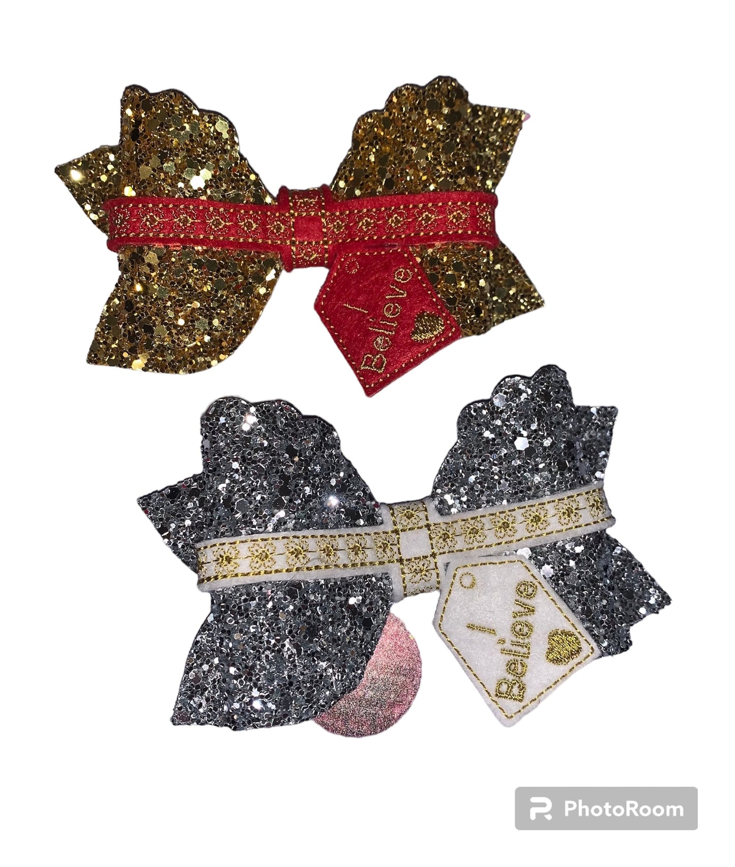 I believe chunky glitter bow
