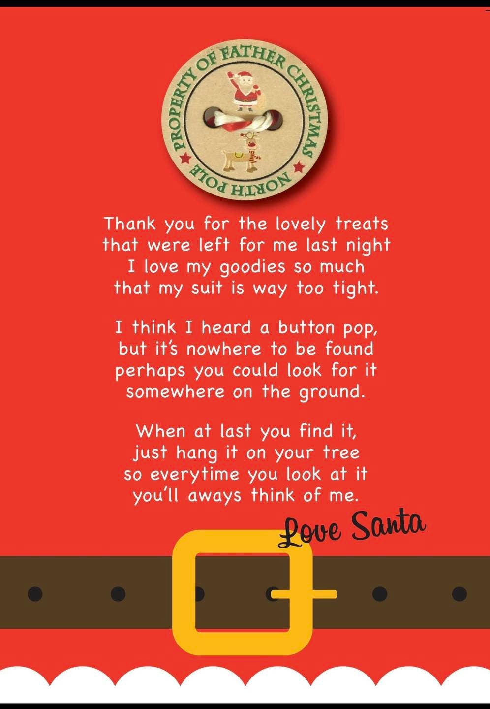 Santa’s Lost Button