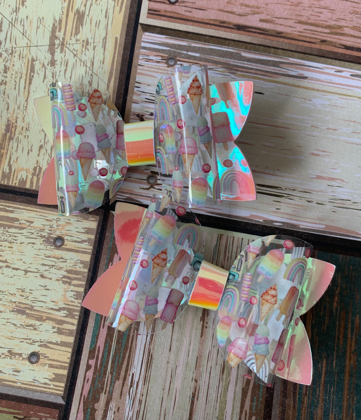Ice cream Pigtails bows