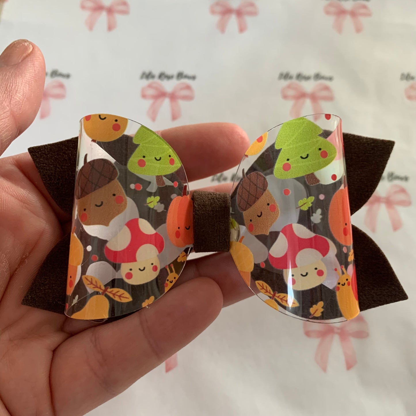 Autumn fabric bow