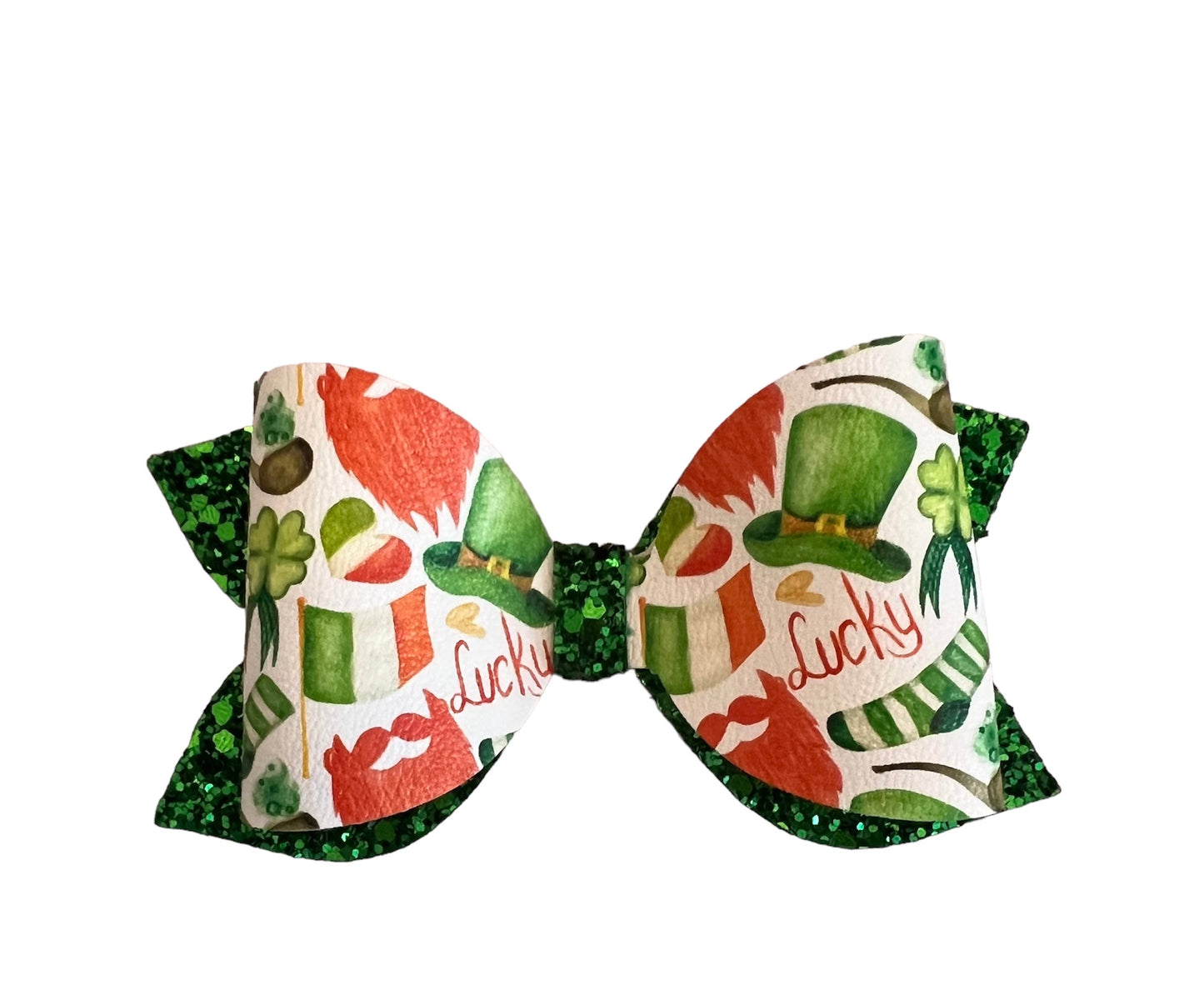 St Patrick’s day bow and Clip Set