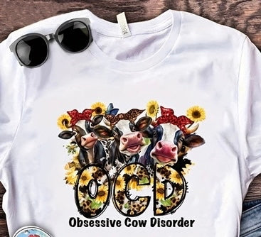 Obsessive Cow Disorder Sunflower T-Shirt