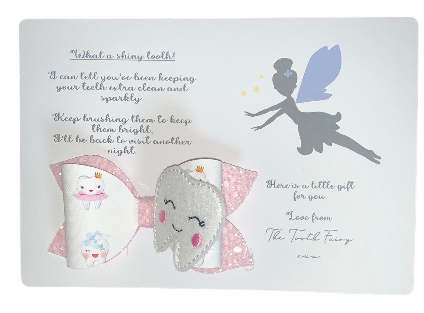 Tooth Fairy Bow and Card
