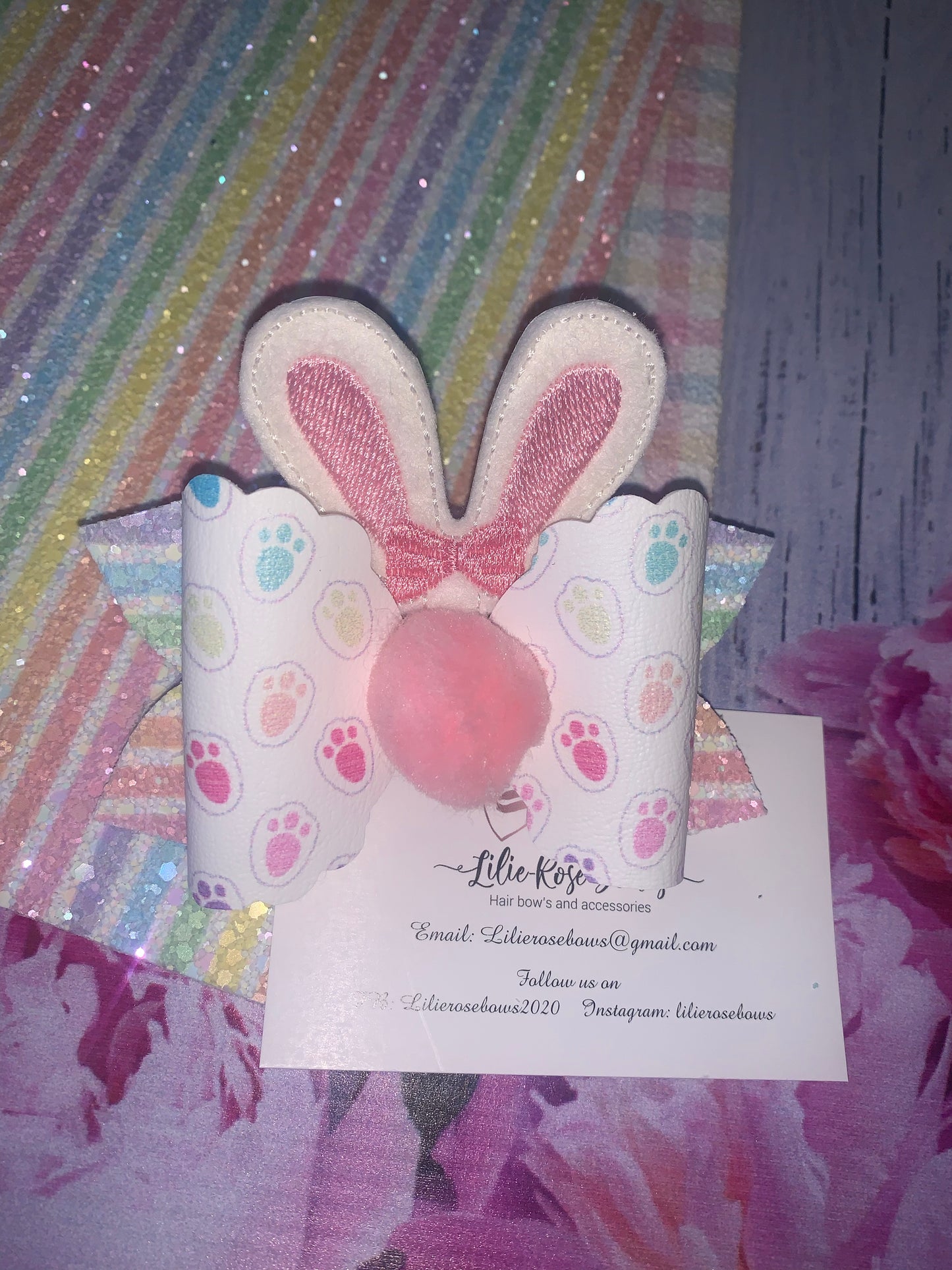 Deluxe bunny ear Easter bow