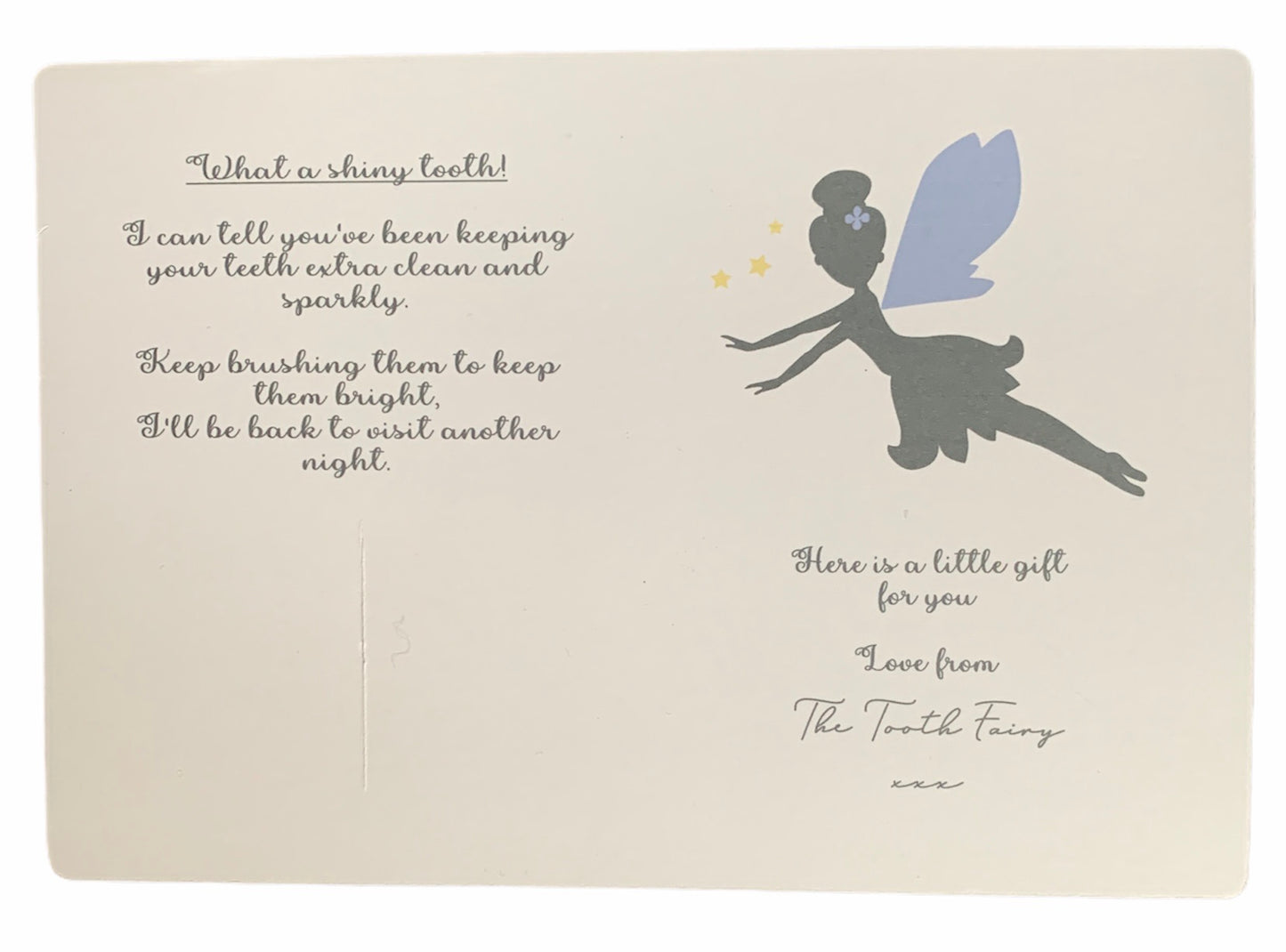 Tooth Fairy Bow and Card