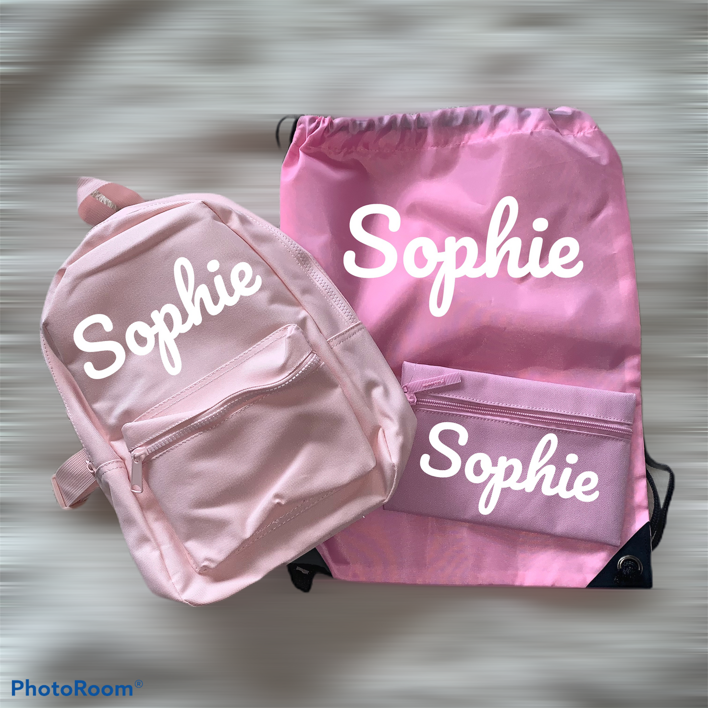 Back to school bundle - Personalised Backpack, Gym Sack and Pencil case