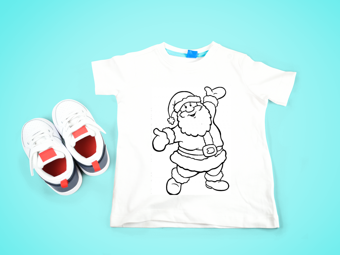 Father Christmas colour your own t-shirt